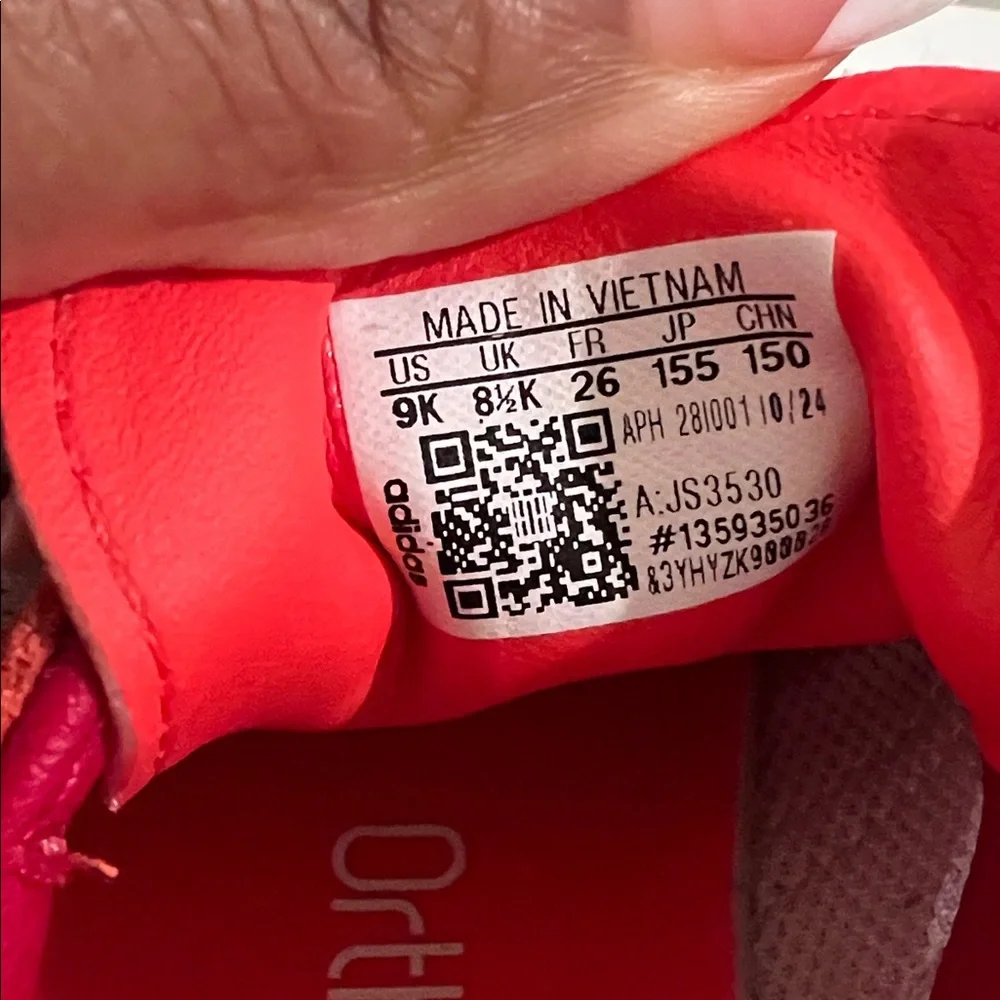 adidas Samba Kids Sneakers Red with White Stripes and Gum Sole